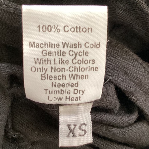 WILT Black Cotton Drawstring Waist Wide Leg Jumpsuit XS Made in USA, Long Sleeve - Picture 8 of 9